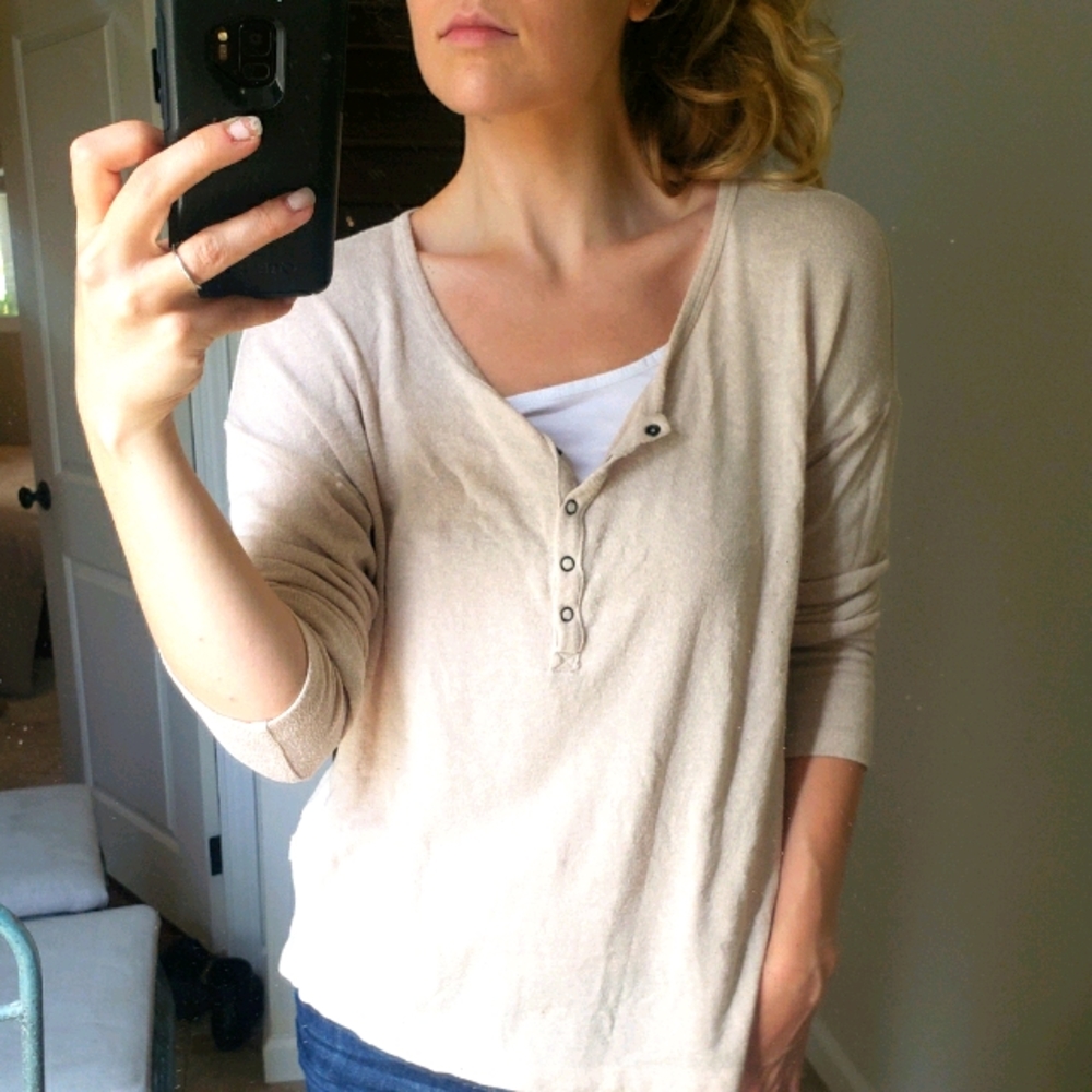 Long sleeve henley shirt